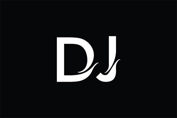 DJ Monogram Logo Design