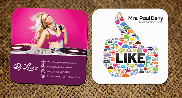 DJ System Mini Business Cards