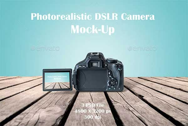 DSLR Camera MockUp Photorealistic