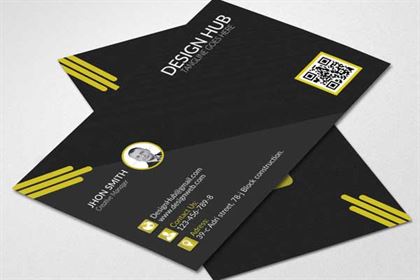 Design Hub Black Business Card