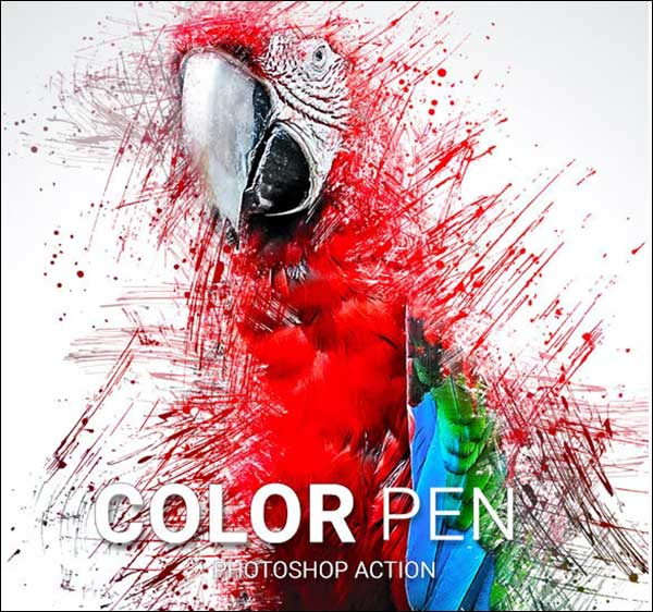 Digital Color Pen Photoshop Action