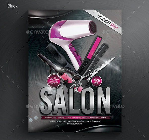 Discount Men's Salon Flyer Template