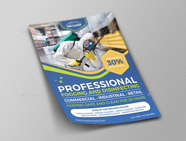 Disinfecting and Cleaning Services Flyer Template