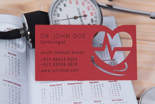 Doctor Business Card Template Cutting File