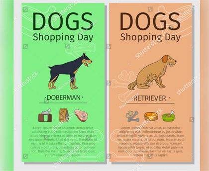 Dogs Shopping Day Flyers