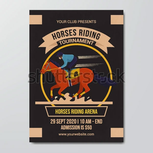 Download Horses Racing Flyer Template