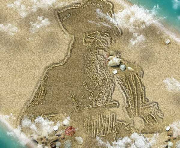 Draw in Sand Photoshop Action