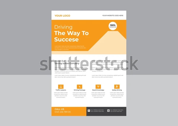 Driving School Business Flyer Template