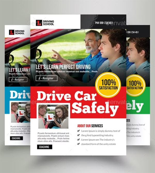 Driving School Flyer Design
