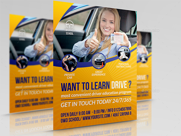 Driving School Flyer Templates