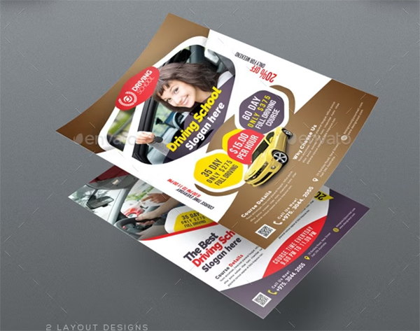 Driving School Flyers Template