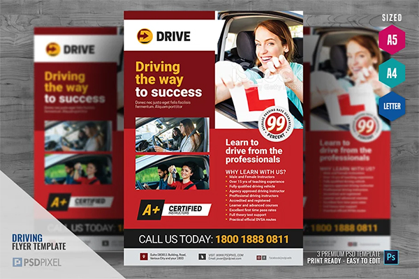 Driving School Promotional Flyers