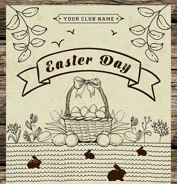 Easter Day Party Flyer And Invitation