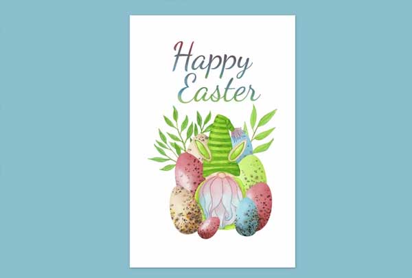 Easter Greeting Card Design Template