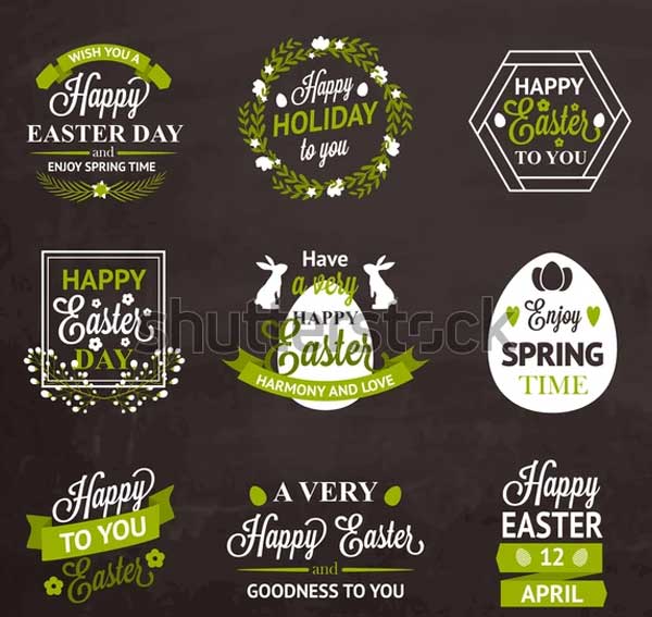 Easter Labels And Badge Template