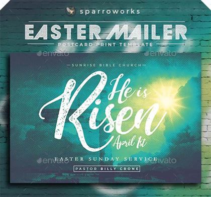Easter Mailer Postcard Print Template