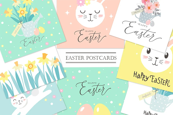 Easter Postcards Template