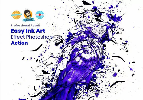 Easy Ink Art Photoshop Action