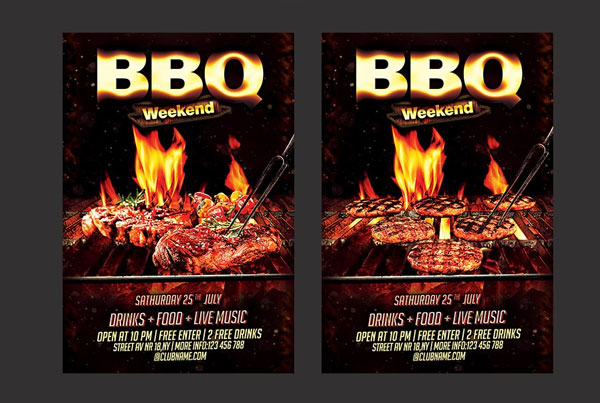 Editable BBQ Night Flyer