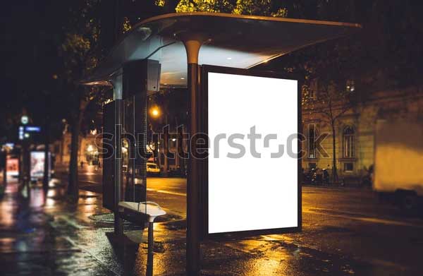 Editable Bus Stop Poster Mockup Templates