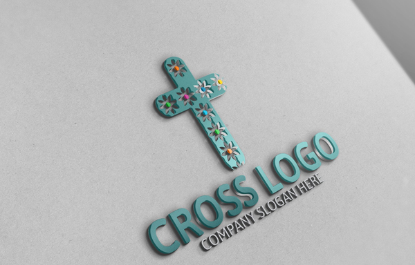 Editable Cross Bible Logo Template