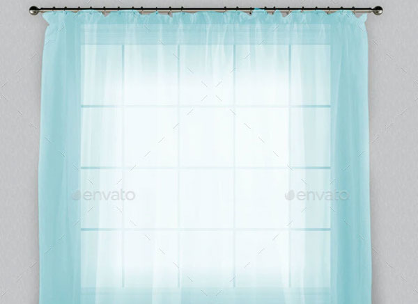 Editable Curtain & Wall Mockup