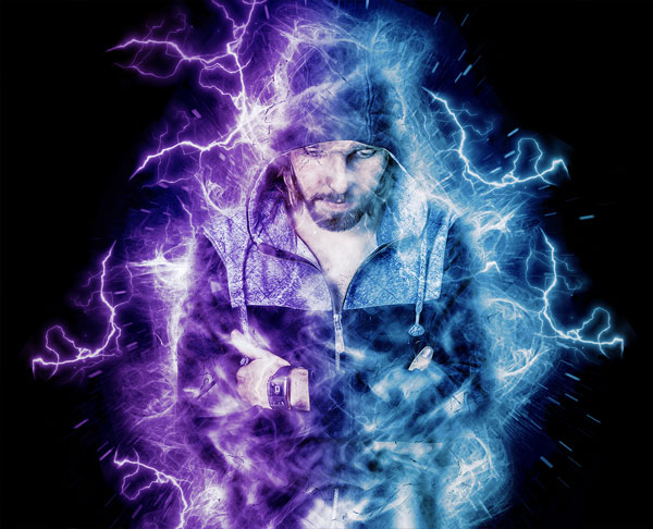 Editable Electrical Power Photoshop Action