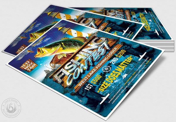 Editable Fishing Contest Flyer Template