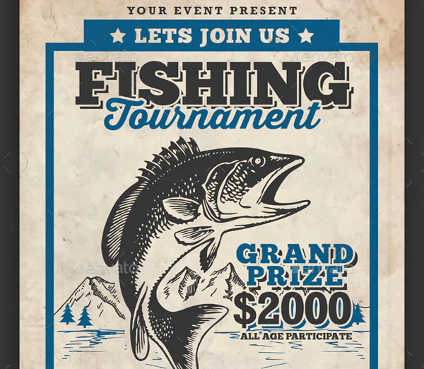 Editable Fishing Tournament Flyer