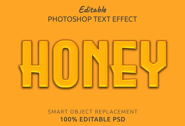 Editable Honey Photoshop Text Style Effect
