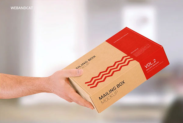 Editable Mailing Box Mock-up Template