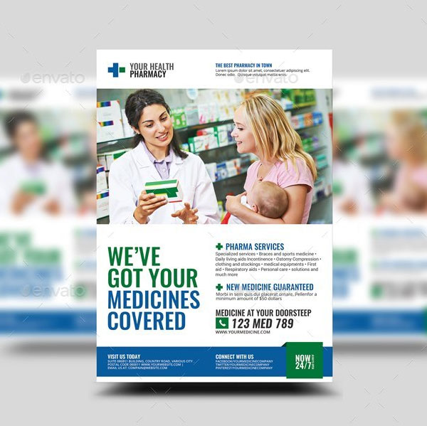 Editable Pharmacy Services Flyer