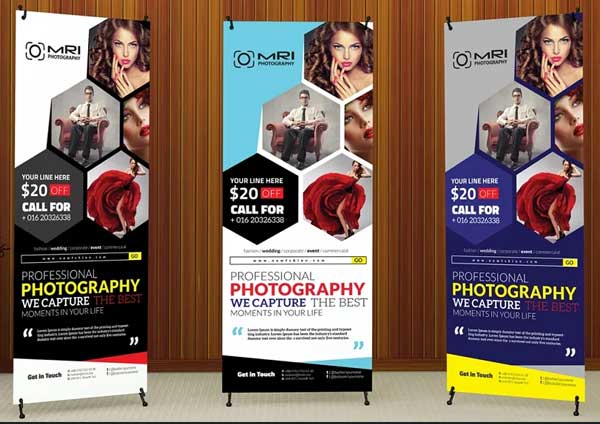 Editable Professional Photography Roll Up Banner