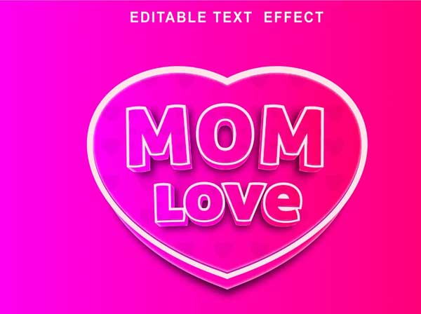 Editable Text Effect Mothers Day Banner