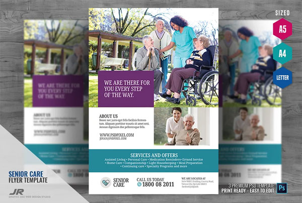 Elderly Home Care Services Flyer
