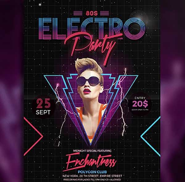 Electro Nightclub Party Flyer Templates