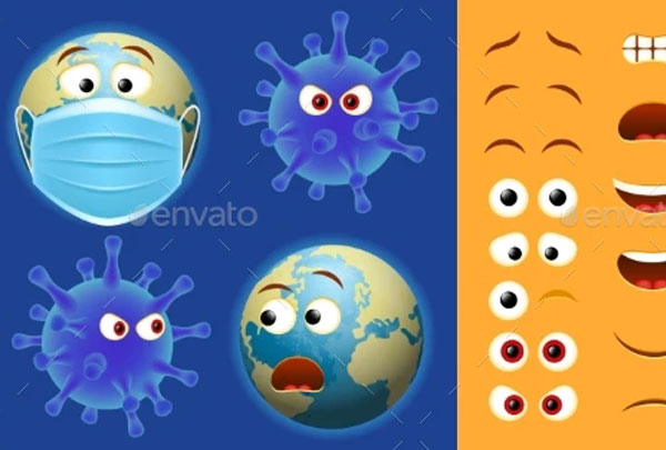 Emoji Corona Virus Characters