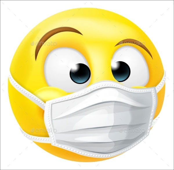 Emoji PPE Medical Mask For Coronavirus