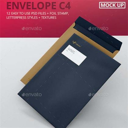 Envelope C4 Mock-Ups Template