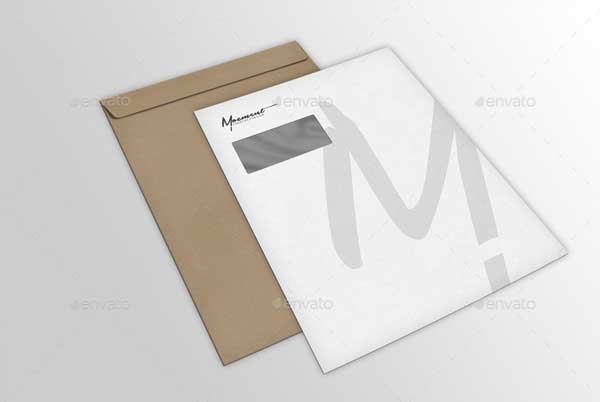 Envelope C4 Mockup Template Design