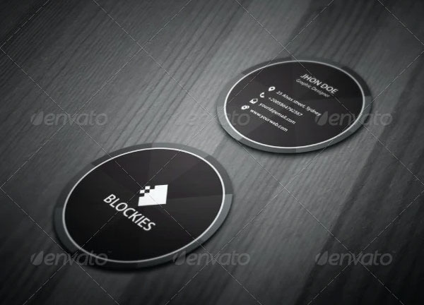 Exclusive Circle Business Card Mockup