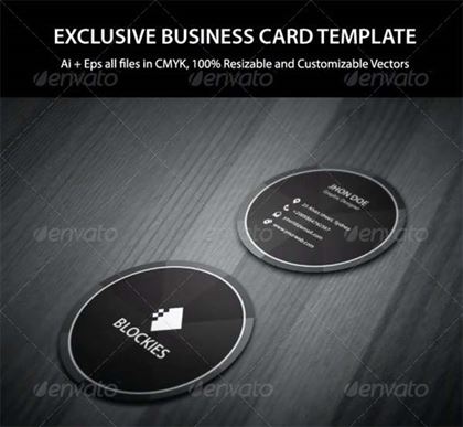 Exclusive Circle Business Card PSD Design