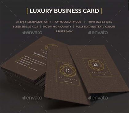 Exclusive Luxury Business Card Template