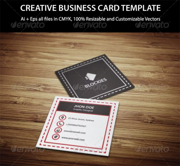 Exclusive Square Business Card Template