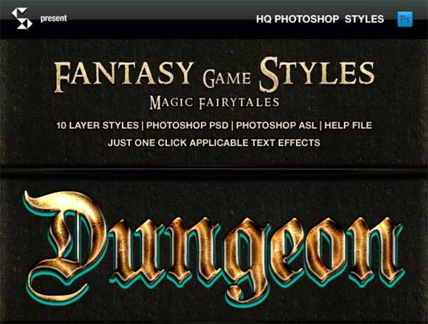 Fantasy Game Styles and Magic Fairy Tales