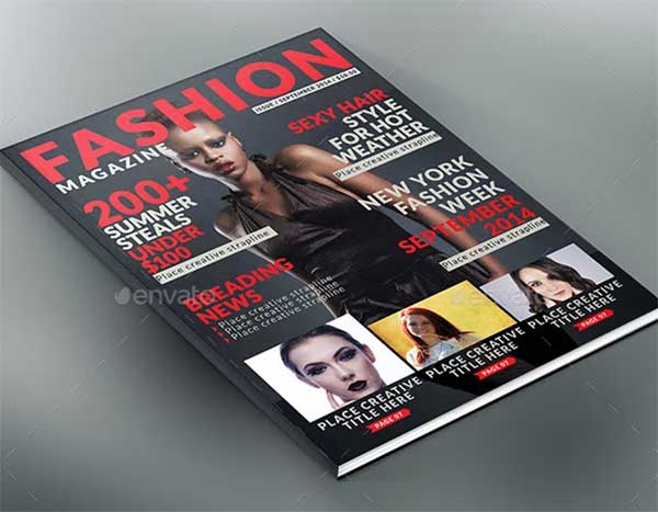 Fashion Magazine Front Cover Template