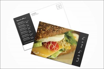 Fast Food Postcard Design Template