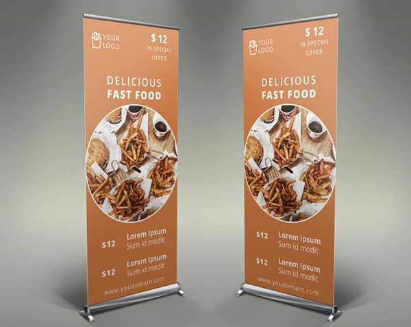 Fast Food Roll Up Banners Set