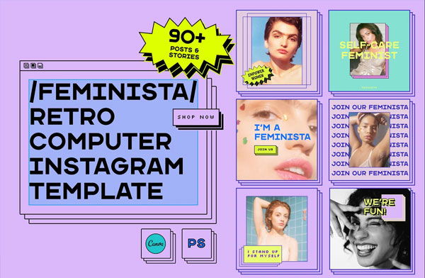 Feminista Retro Instagram Template