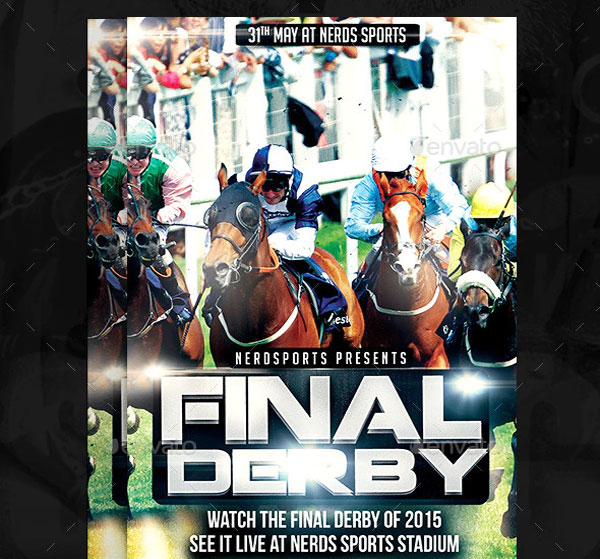 Final Derby Horse Racing Championships Flyer